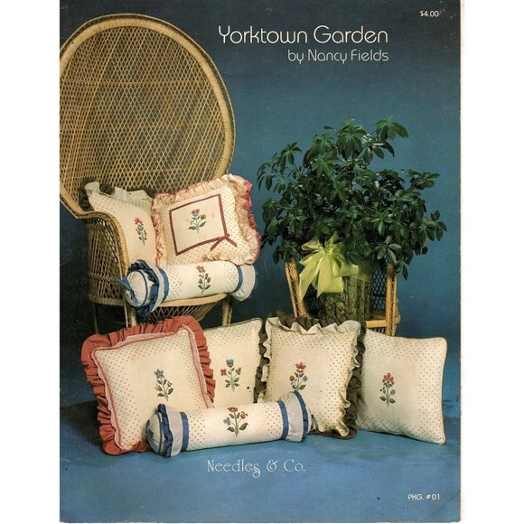 Yorktown Gardens Floral Counted Cross Stitch Pattern 1984 - Picture 1 of 2